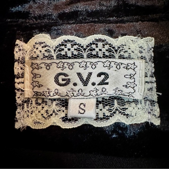 VTG GV2 Goth Lolita Jacket Sz S Crushed Velvet Vampire Punk Whimsigoth Halloween - Picture 14 of 16